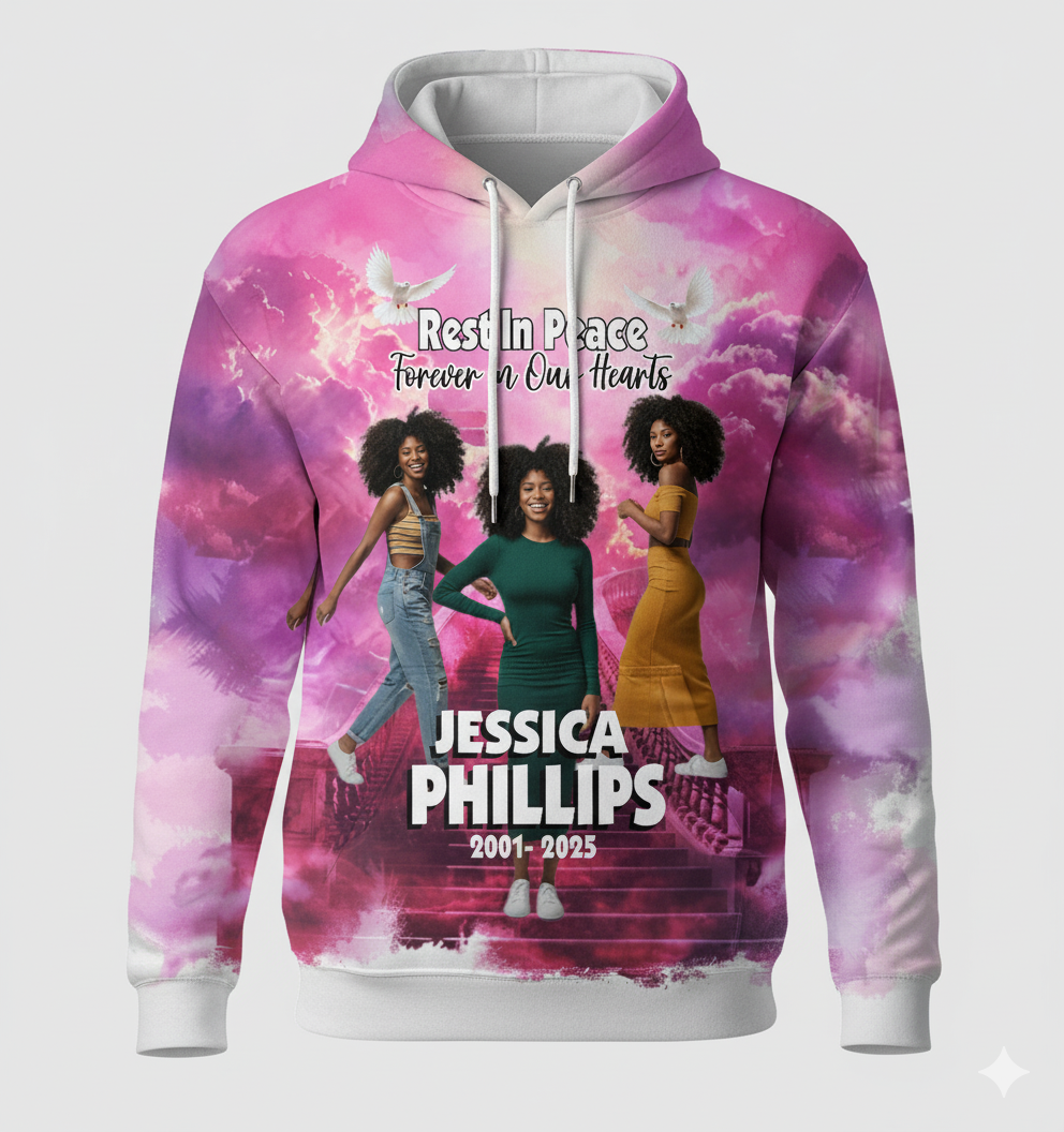 Memorial Allover 3D Hoody Hot Pink