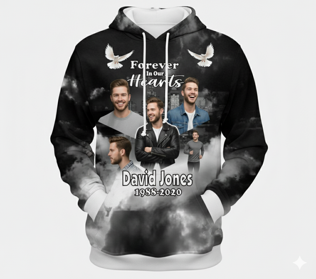 Memorial Allover 3D Hoody Black