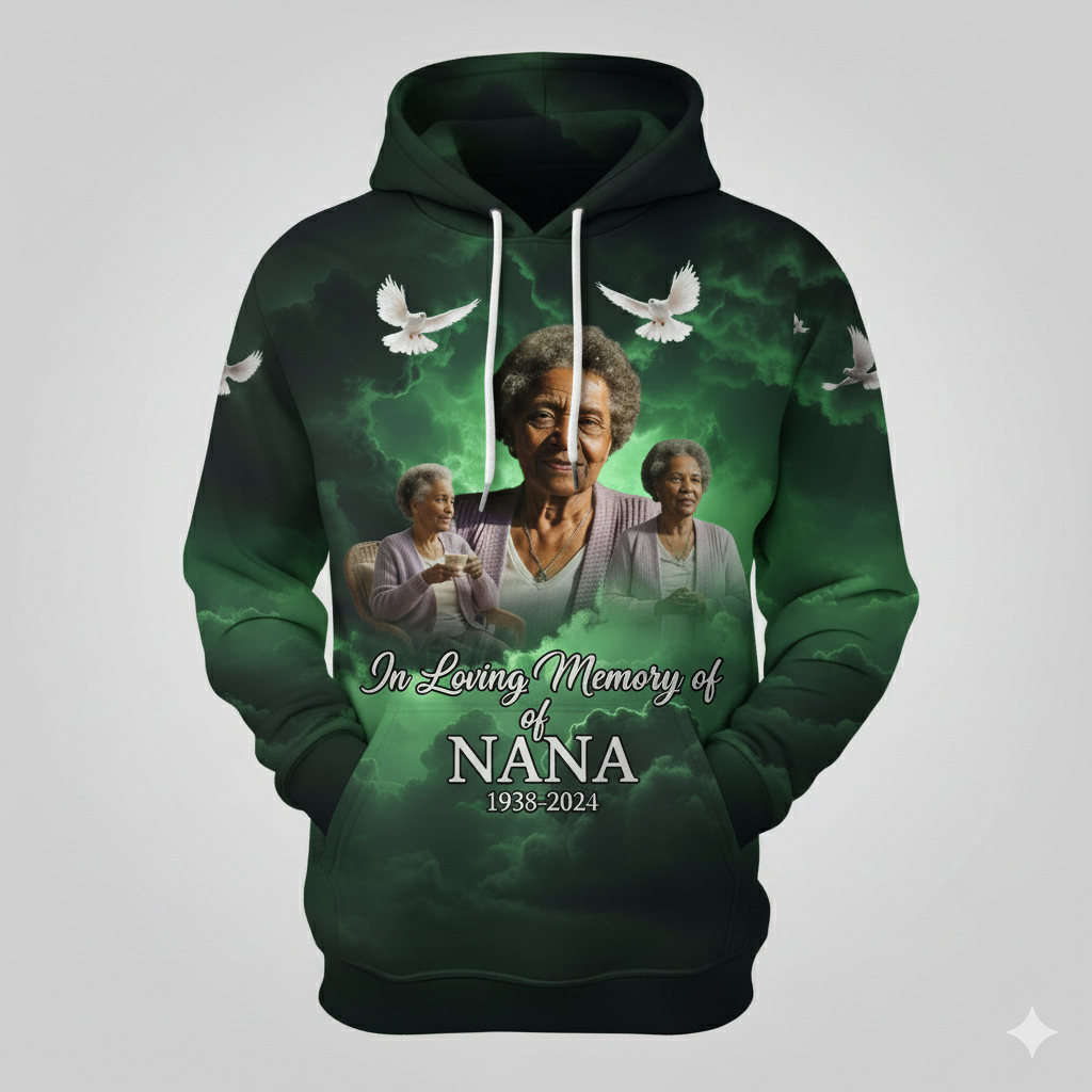 Memorial Allover 3D Hoody Green