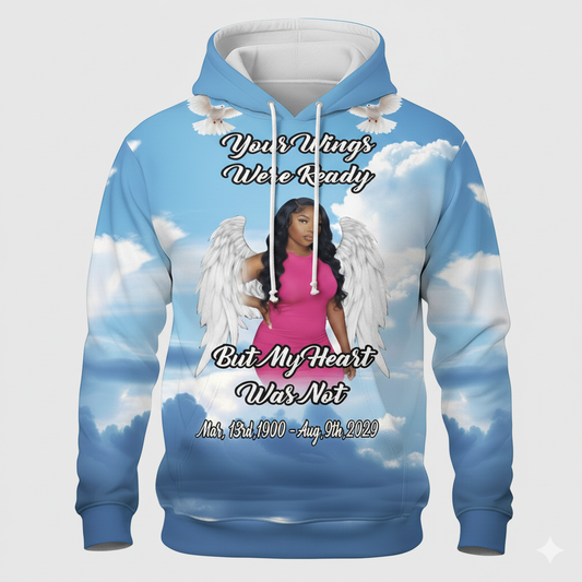 Memorial Allover 3D Hoody Light Blue