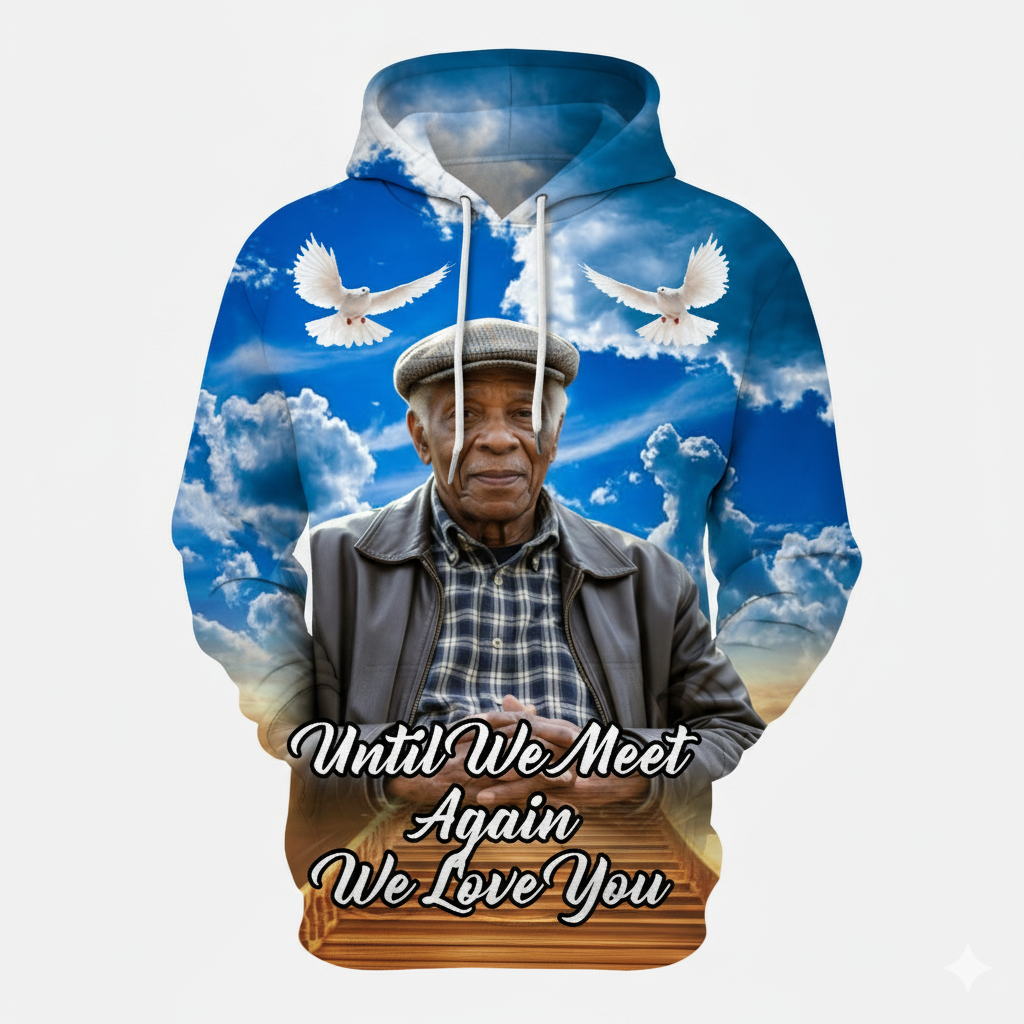 Memorial Allover 3D Hoody Royal Blue