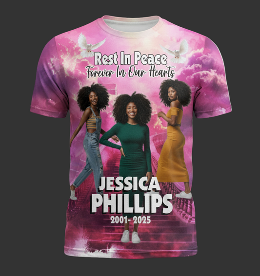 Memorial Allover 3D T-Shirt Hot Pink 01