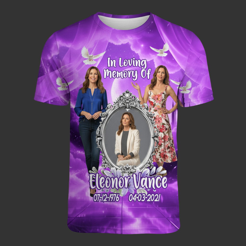 Memorial Allover 3D T-Shirt Purple01