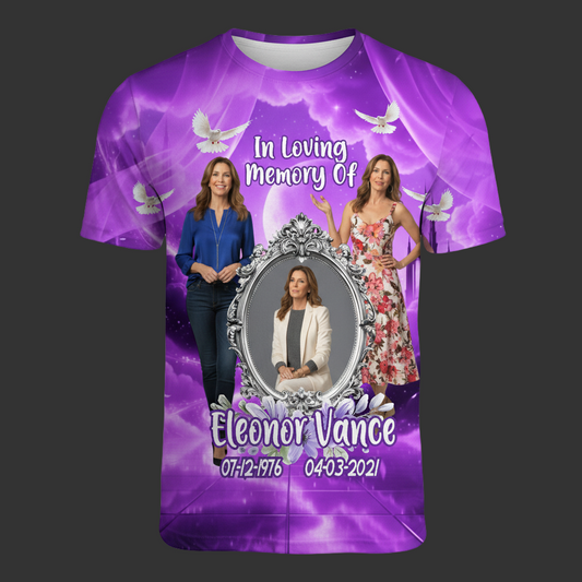 Memorial Allover 3D T-Shirt Purple01